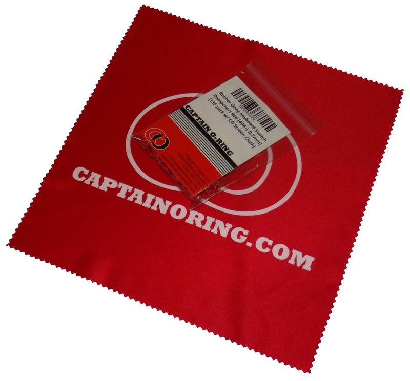 Captain O-Ring - Rubber Oring Keyboard Switch Dampeners/Sound Reducers Red [40A-L 0.2mm Reduction] (135 pcs w/Screen Cloth) - Image 3